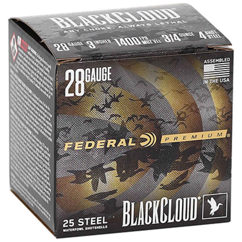 Federal Premium Black Cloud 28GA 3/4oz #4 25rd Box