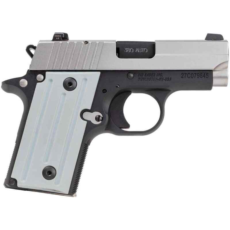 SIG SAUER P238 2-TONE PST .380 ACP 6R 2.70" SILVER/BLK