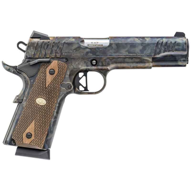 Chiappa 1911 Superior Grade Handgun .45 ACP 8rd Magazines (2) 5" Barrel Color Case with Walnut Grips