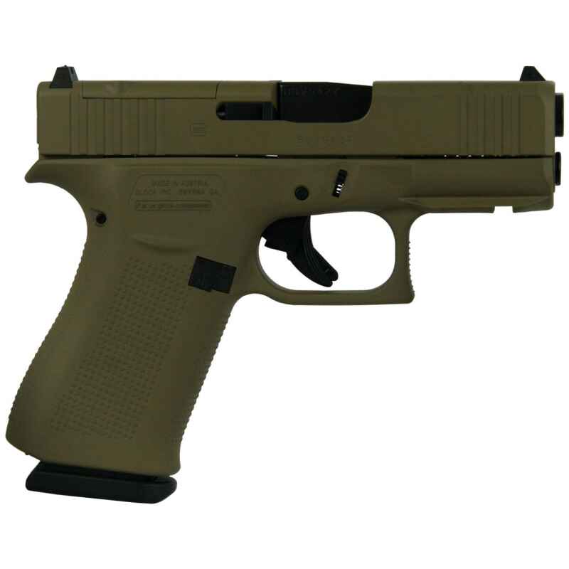 Glock 43x MOS Custom "FDE" Subcompact Handgun 9mm Luger 10/rd Magazines (2) 3.41" Barrel 5.5lb Trigger Front Rail USA