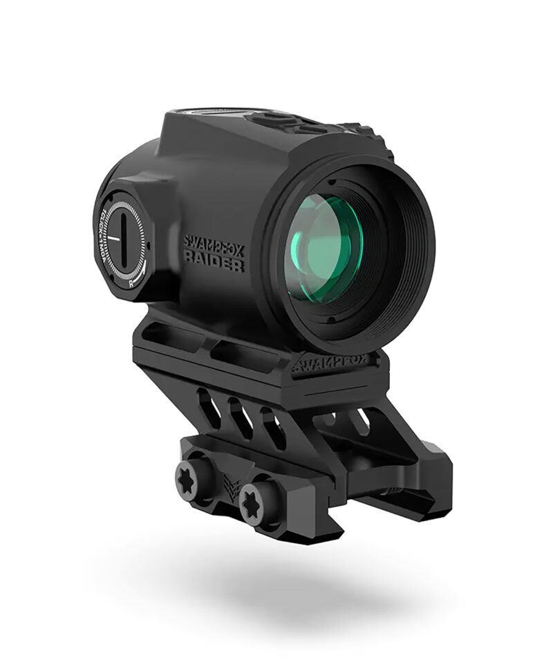 Swampfox Optics RMPS120G6 Raider Micro Prism Black 1x 20mm Tube 6 MOA Green Dot Reticle Green Laser