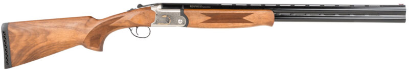 TriStar 33104 Trinity  O/U 12 Gauge 26" 2rd 3" Silver Engraved with 24K Gold Inlay Rec Turkish Walnut Stock Right Hand (Full Size) Includes 5 MobilChoke