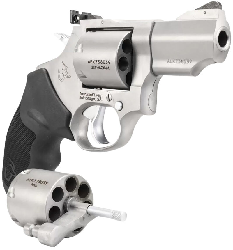 Taurus 2692029 692  Medium Frame 357 Mag/38 Special +P/9mm 7rd 2.50" Matte Stainless Cylinder/Frame/Barrel Transfer Bar Safety